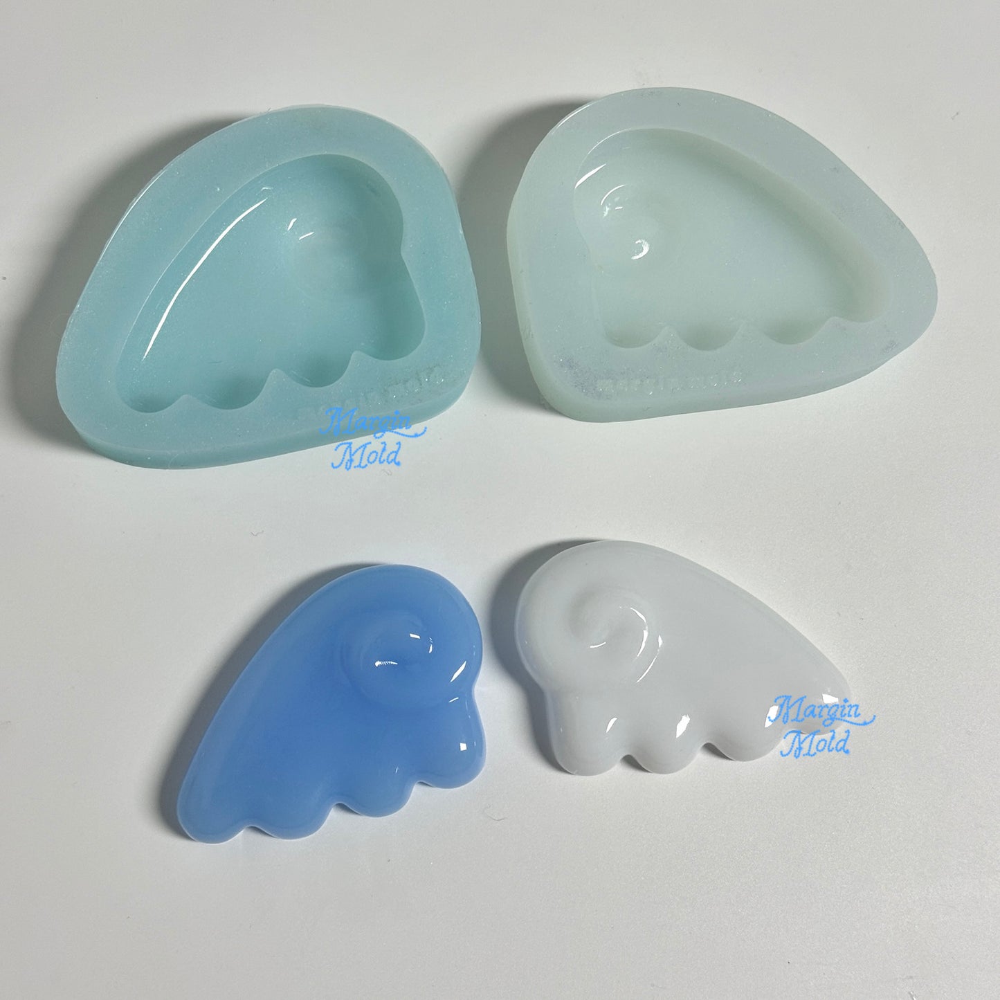 k177 k178 angel wing griptok mold C, 3d printed, shiny