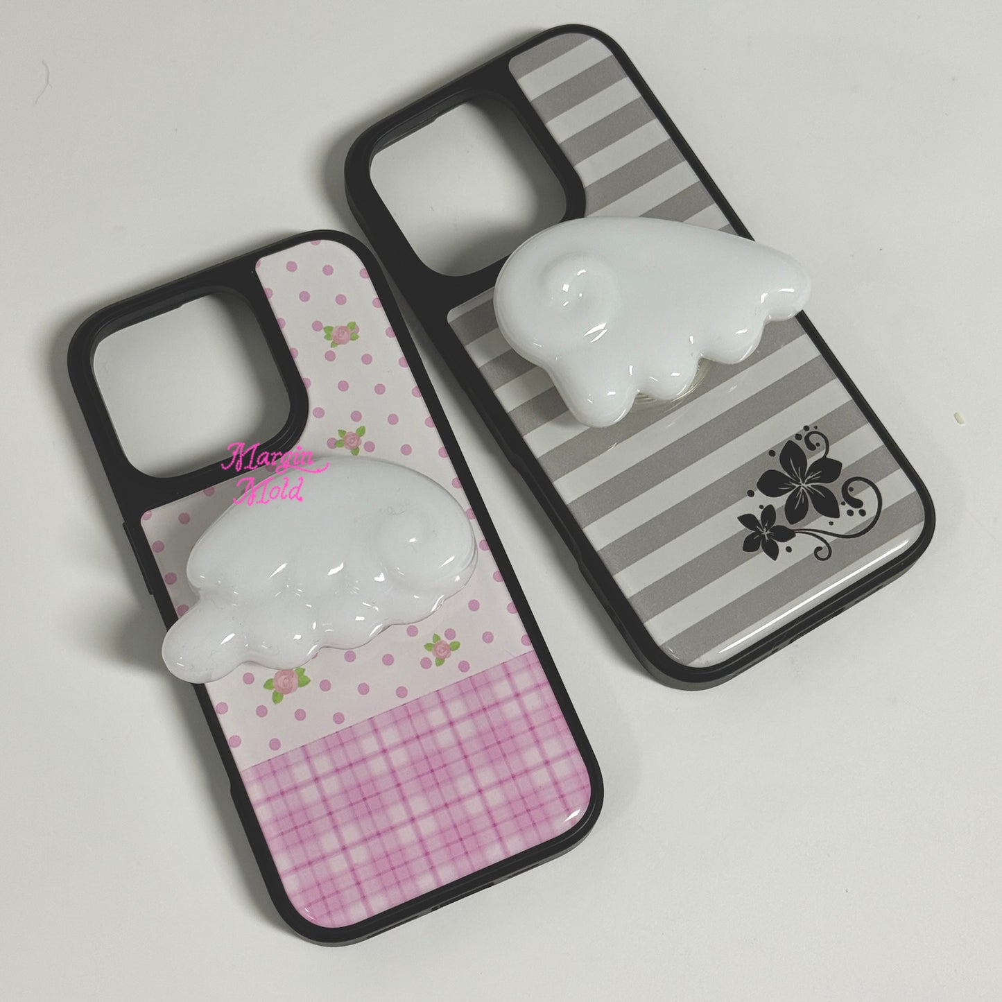 k177 k178 angel wing griptok mold C, 3d printed, shiny