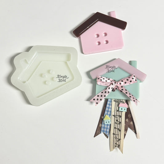 k181 house button mold, 3d printed, shiny