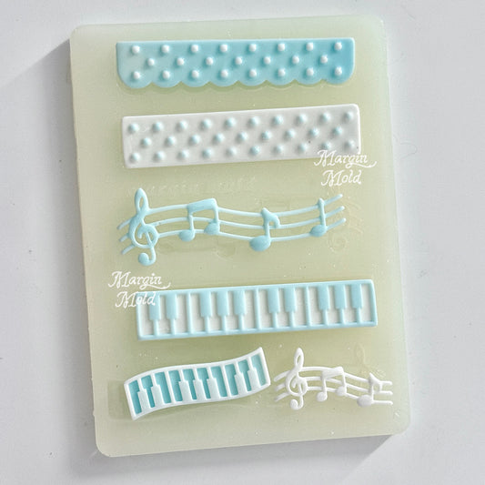 b106 bits mold piano rhythm bits, 3d print, shiny