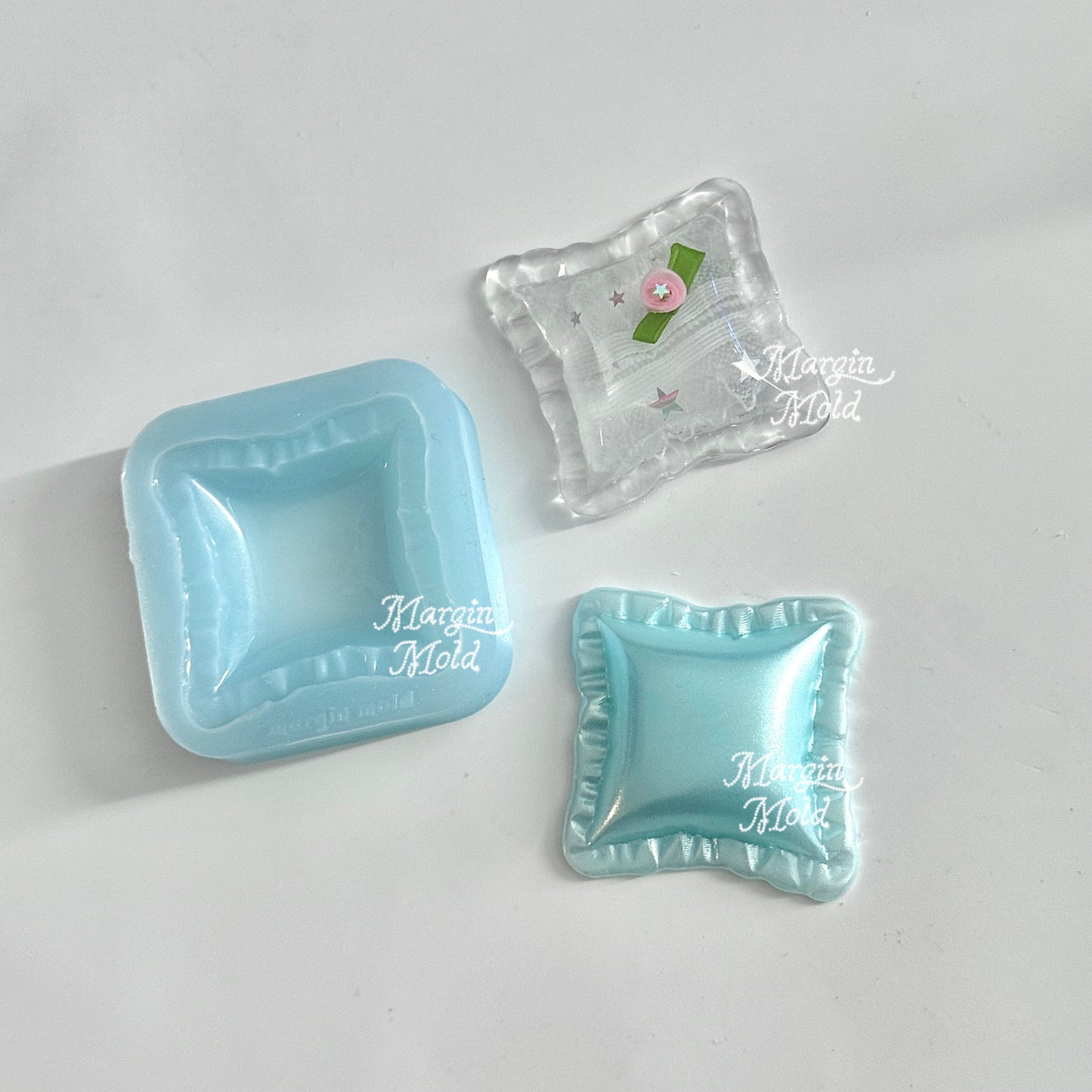 k103 puffy cushion mold, 3d printed, shiny