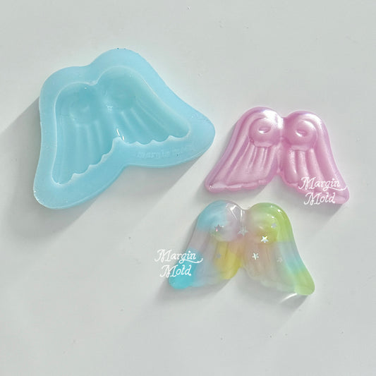 k106 angel wing mold B, 3d printed, shiny