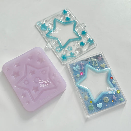 b107 bits mold puffy star toploader frame, 3d print, shiny
