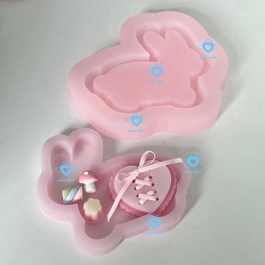 t002 tray mold bunny tray, acrylic, shiny