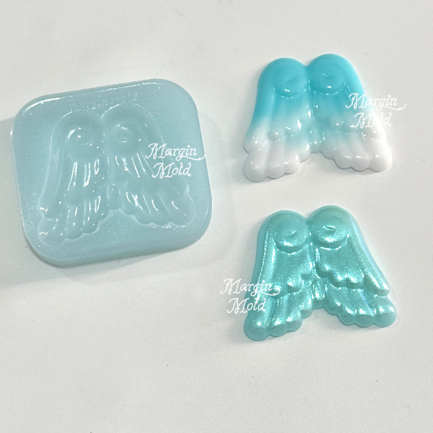 k105 angel wing mold A, 3d printed, shiny