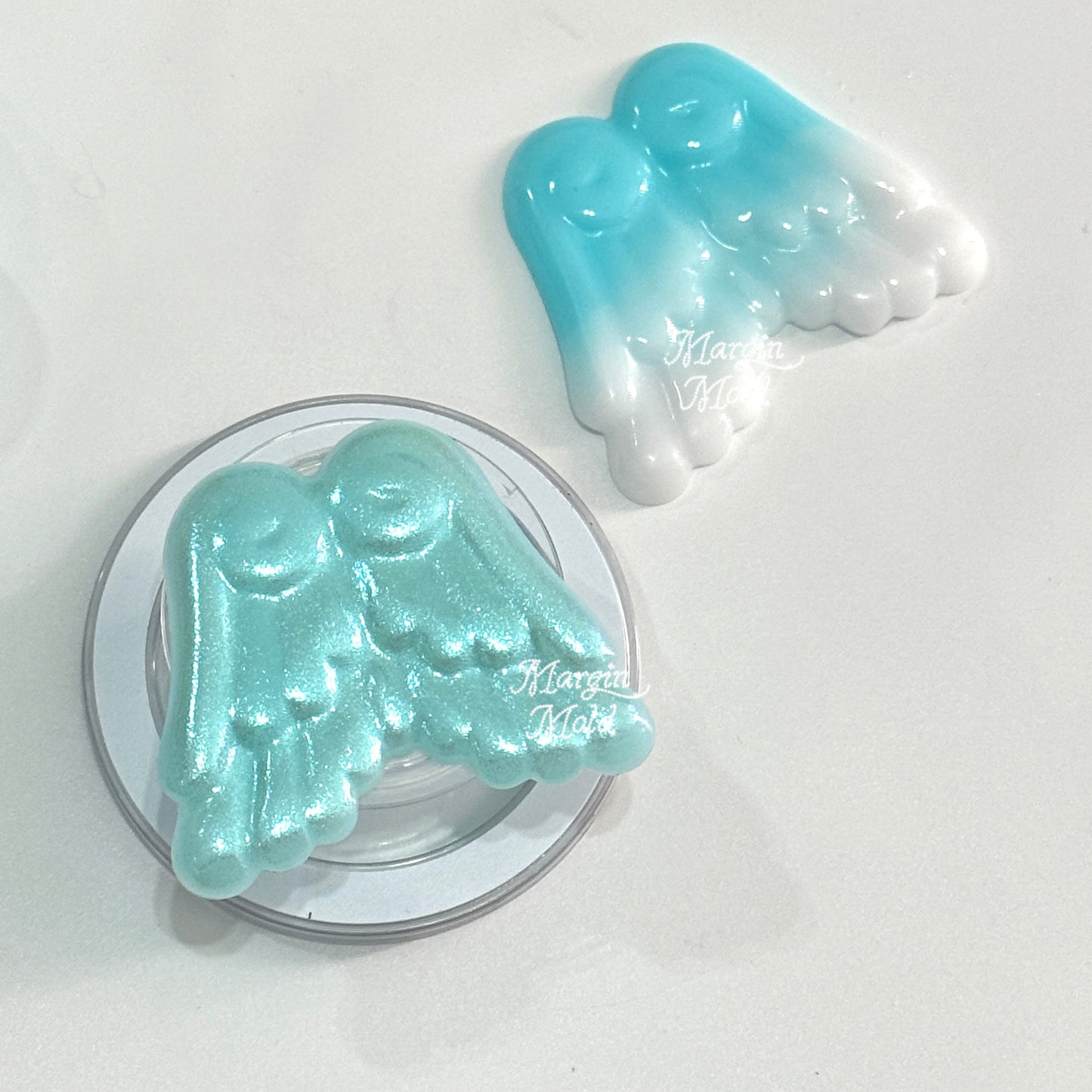 k105 angel wing mold A, 3d printed, shiny