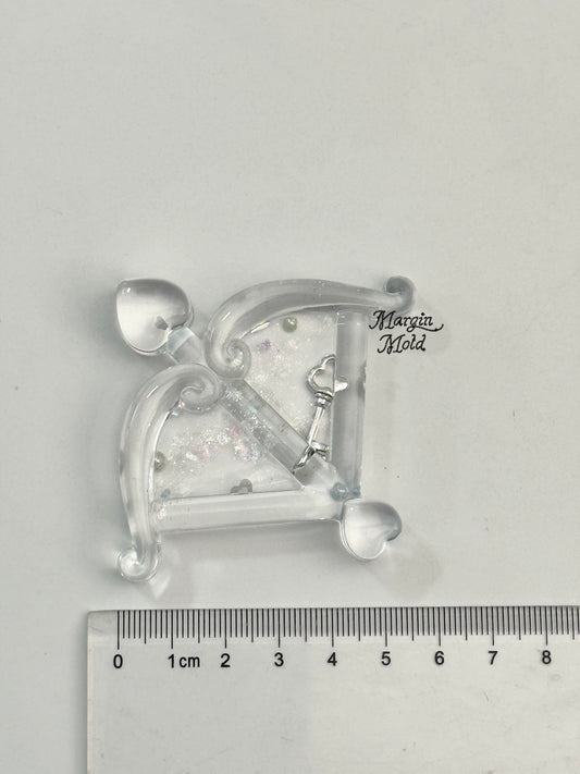 k217 Eros Bow mold, 3d printed, shiny