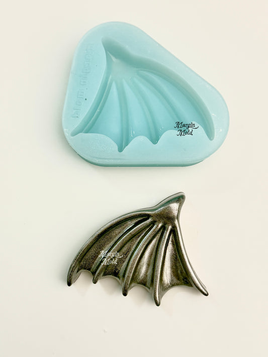 k208 k209 devil wing mold, 3d printed, shiny