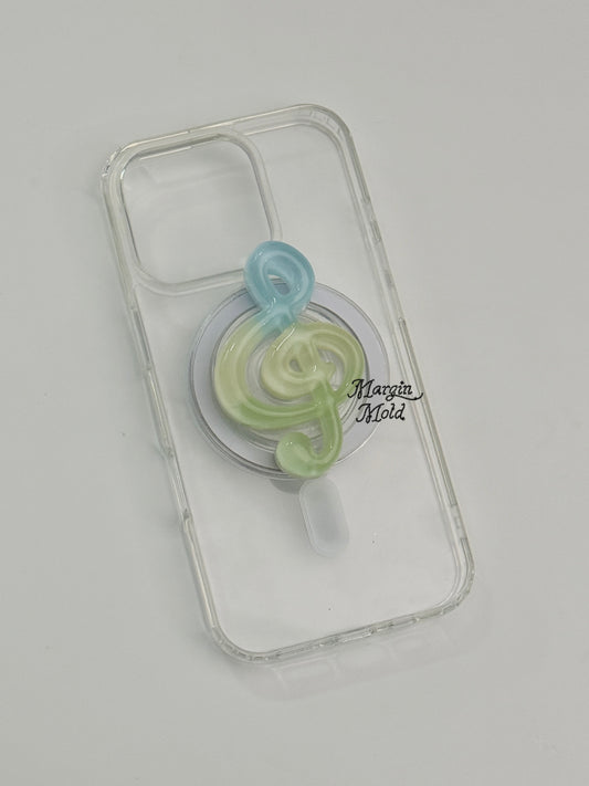 k204 puffy music note mold, 3d printed, shiny