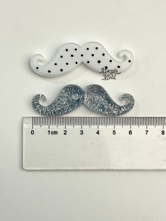 k201 mustache set mold, 3d printed, shiny