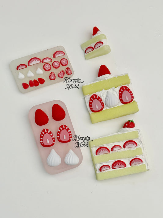 b151 b152 strawberry bits mold, 3d print, matte