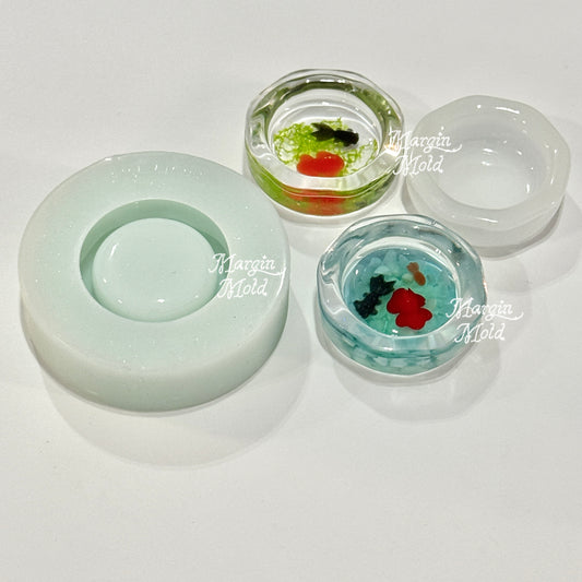 k109 flat fish bowl mold, 3d printed, shiny