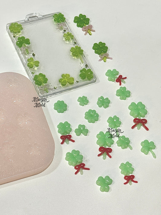 b108 bits mold ribbon lucky clover bits, 3d print, shiny
