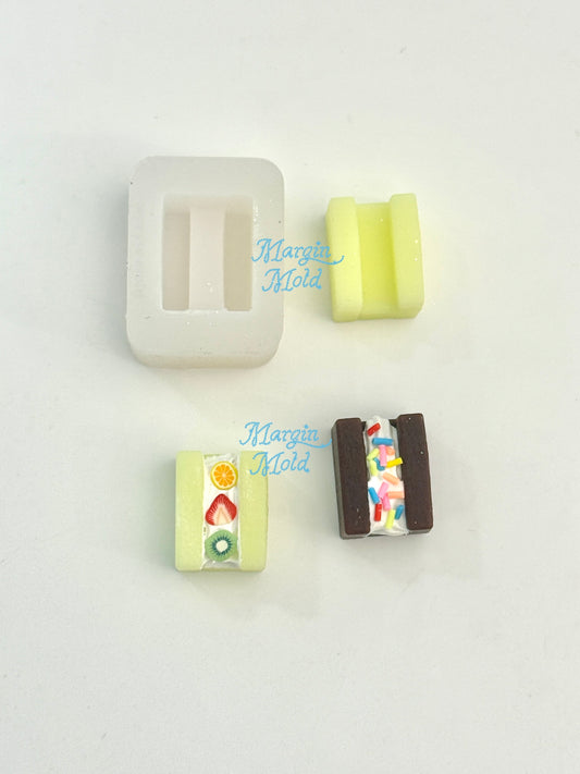 k218 k219 k220 k221 k222 mini crepe/swiss roll/sandwich/cake slice mold, 3d printed, matte