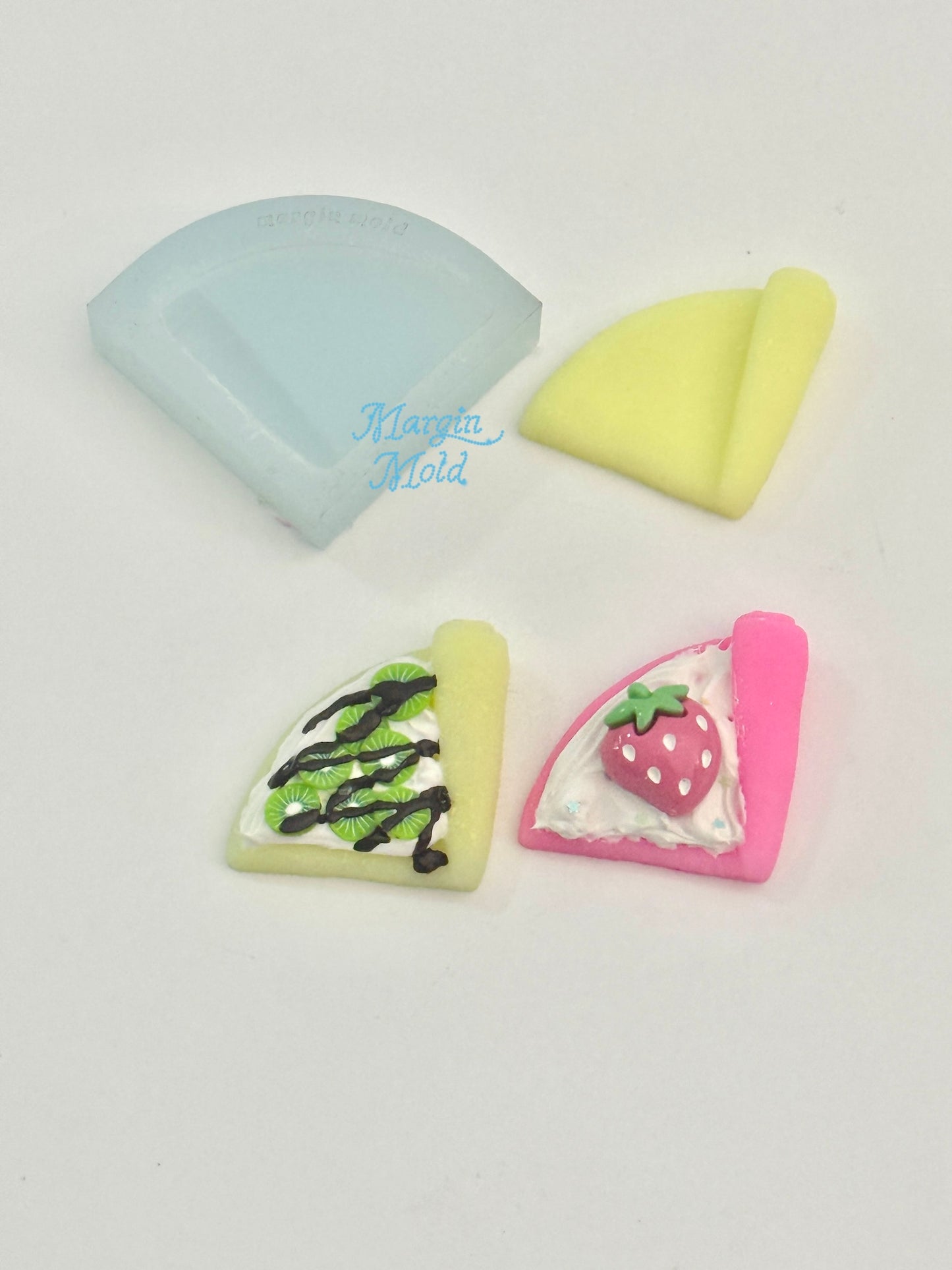 k218 k219 k220 k221 k222 mini crepe/swiss roll/sandwich/cake slice mold, 3d printed, matte