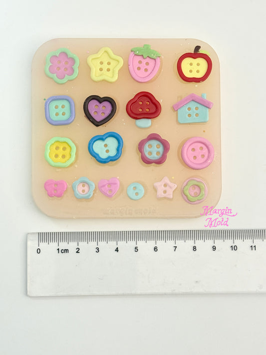 b164 bits medium buttons bits mold, 3d print, shiny