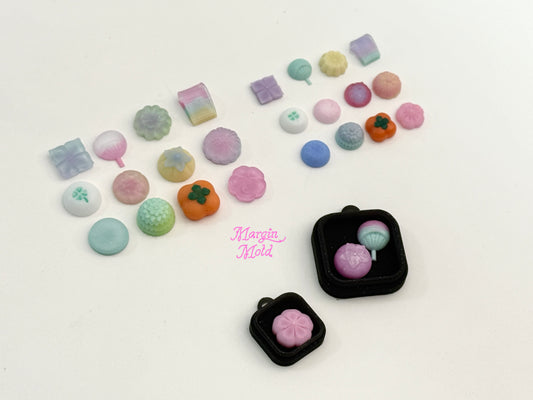 b153 b154 bits molds Japanese wagashi bits mold, 3d print, matte