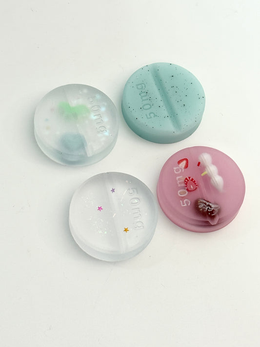 k224 round pill griptok mold, 3d printed, matte