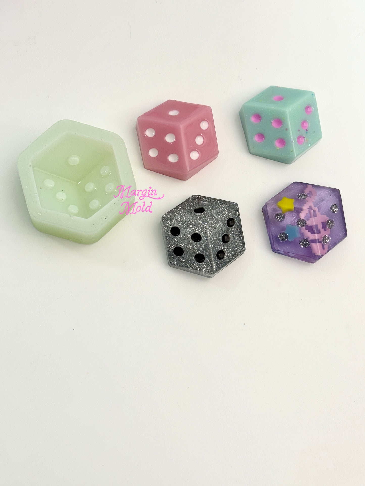 k231 dice griptok mold, 3d printed, shiny