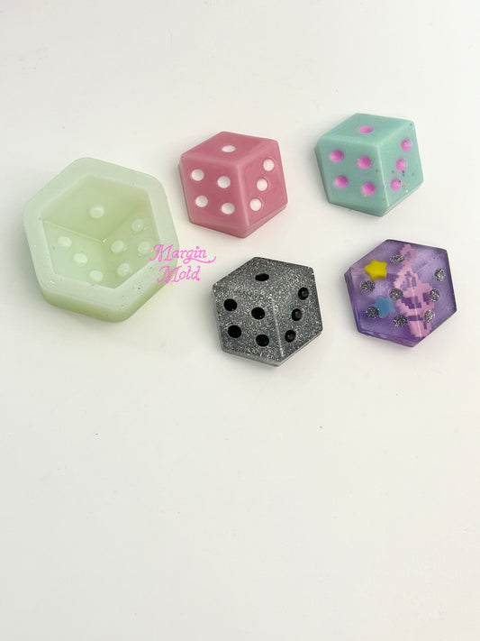 k231 dice griptok mold, 3d printed, shiny