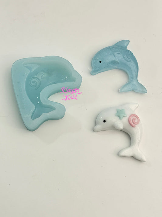 k235 cute dolphin griptok mold, 3d printed, shiny
