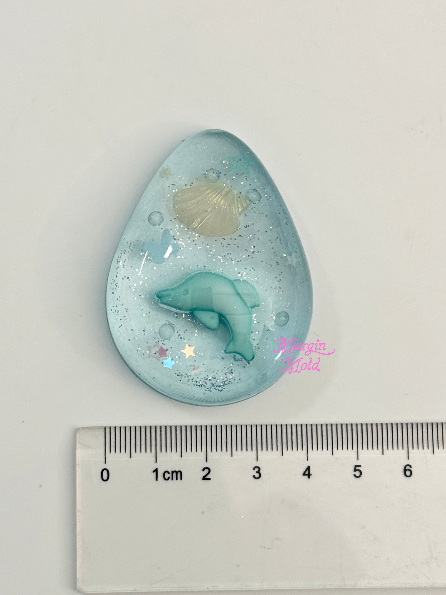 k233 waterdrop griptok mold, 3d printed, shiny