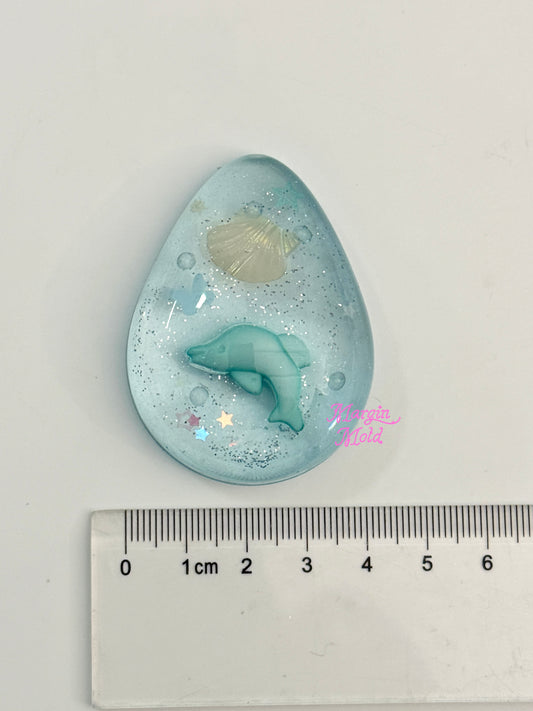 k233 waterdrop griptok mold, 3d printed, shiny