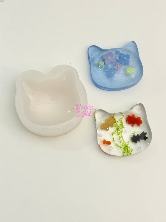 k236 puffy cat shape griptok mold, 3d printed, shiny