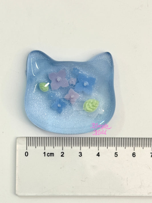 k236 puffy cat shape griptok mold, 3d printed, shiny