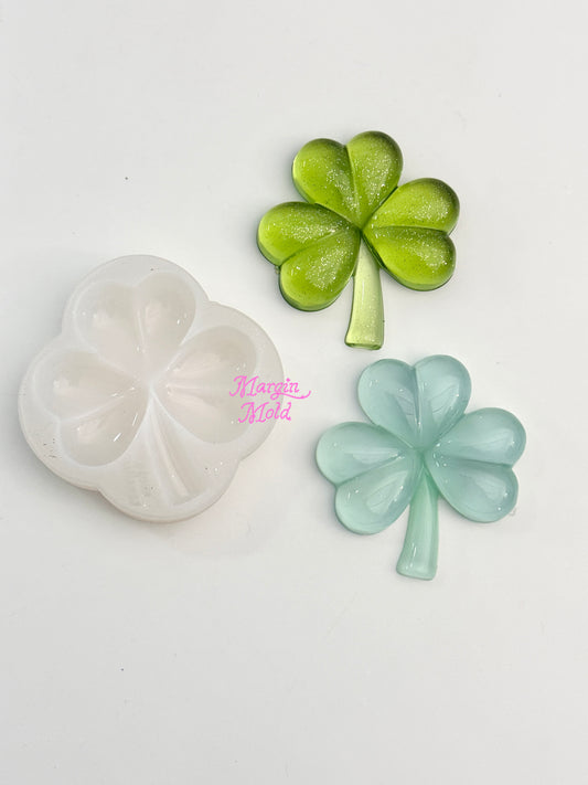 k234 3 leaf clover griptok mold, 3d printed, shiny