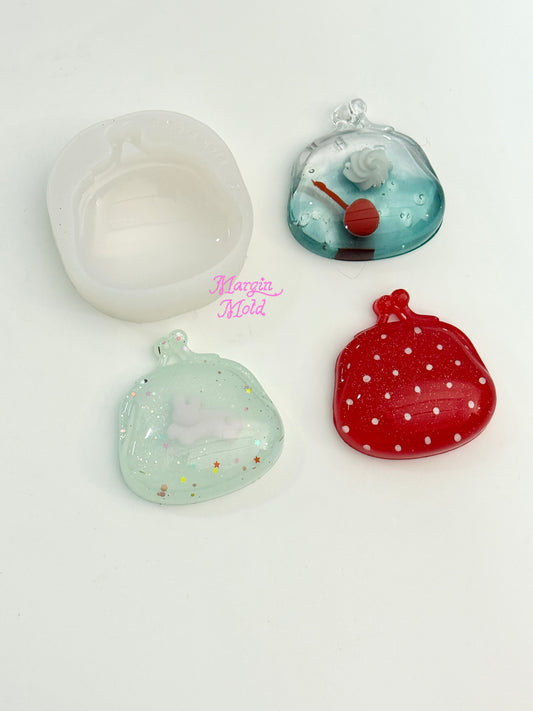 k240 Clasp Purse griptok mold, 3d printed, shiny