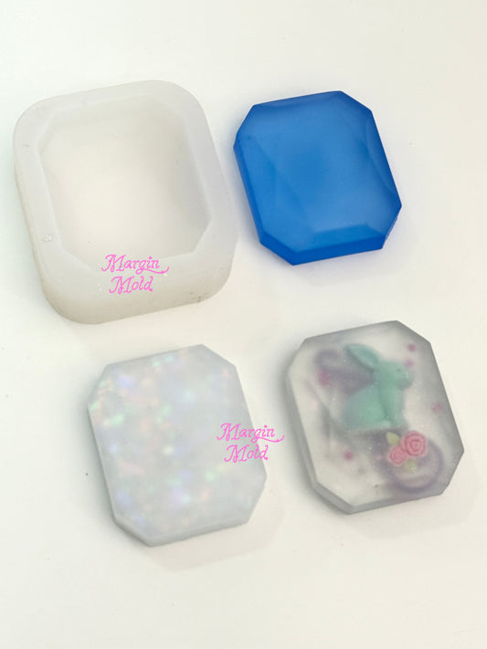 k228 Emerald Cut Diamond griptok mold, 3d printed, matte