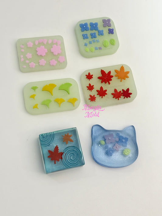 b157 b158 b159 b160 bits molds Japanese wagashi topping bits mold, 3d print, matte