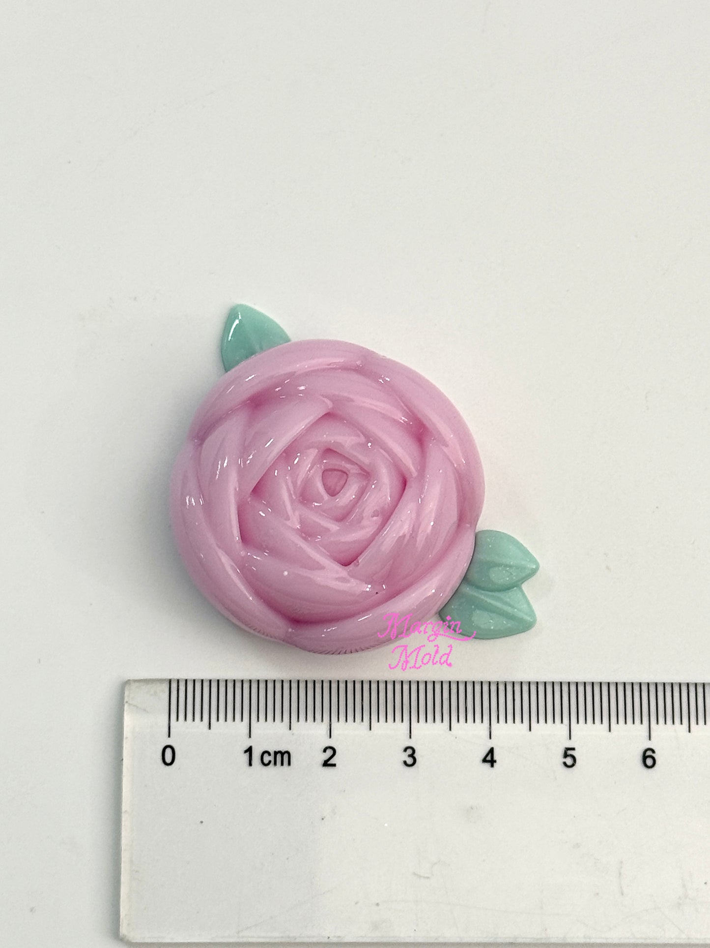 k243 retro rose griptok mold, 3d printed, shiny