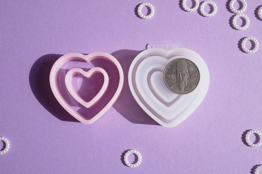 MF03 Mani Land double line heart shaker mold