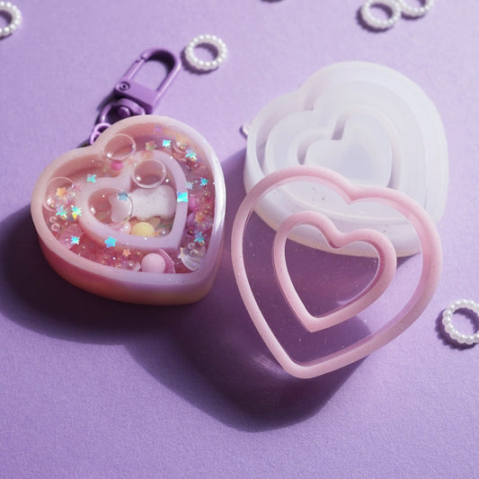 MF03 Mani Land double line heart shaker mold